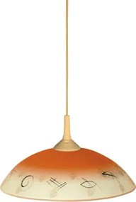 Пендел БЪЛГАРИЯ, ø300, оранж/екрю, 1xE27