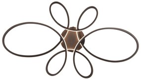 Черна LED светлина за таван 45,5x83 cm Fly - Trio