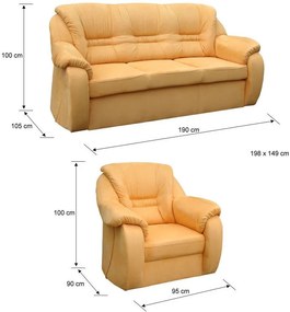Комплект дивани Roma-Yellow