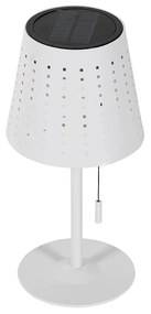 Външна настолна лампа бяла с LED 3-степенна димируема акумулаторна и слънчева - Ferre