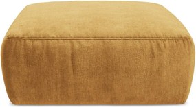 Шенилова табуретка в цвят горчица Kuki – Makamii