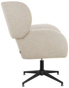 Бяло кадифено кресло Vanessa – Støraa