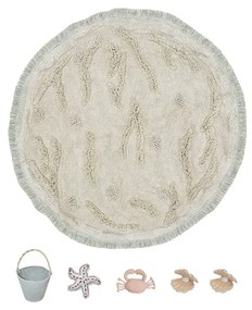 Бежово памучно детско килимче за игра ø120 cm Island – Lorena Canals