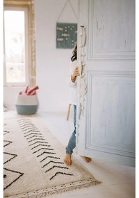 Кремав ръчно изработен памучен килим подходящ за пране 170x240 cm Bereber Rhombs – Lorena Canals