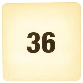 Модерна квадратна стенна лампа с LED и стикер с номера - Plater