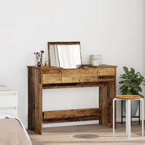 Sonata H Тоалетна маса с огледало Стара дървесина 100x45x76 см