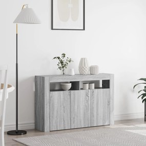 Sonata H страничен шкаф Сив соснов Инженерно дърво 116 x 30 x 75 см