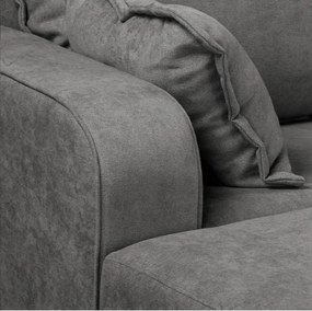 Тъмносив ъглов диван (ляв ъгъл) Beata - Ropez