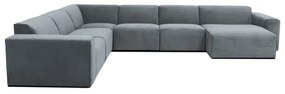 Сив ъглов диван от рипсено кадифе (ляв ъгъл) Sting – Scandic