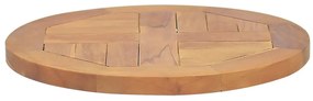 316153 vidaXL Плот за маса, тиково дърво масив, кръгъл, 2,5 см, 40 см