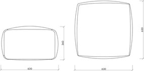 Синя вълнена табуретка Keno – noo.ma