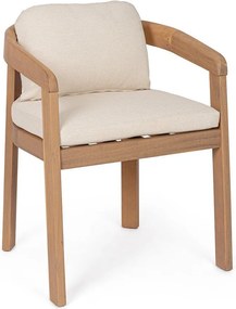 Градински стол от масивно дърво в естествен цвят Pablo – Bizzotto