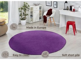 Тъмнолилав кръгъл килим ø 133 cm Fancy – Hanse Home