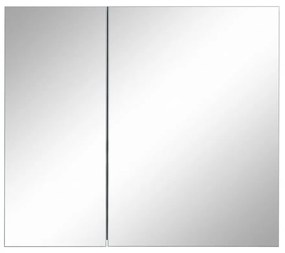 Бял стенен шкаф за баня с огледало , 80 x 70 cm Wisla - Støraa