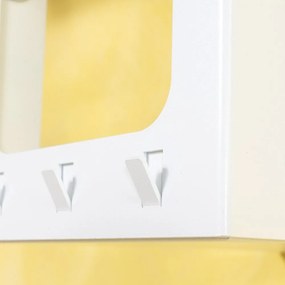 Бяла стоманена стенна закачалка с рафт 100 cm Luno Small – Spinder Design