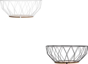 Купа за плодове 5five Daimond, Метал+MDF, 28х12 cm - Черен