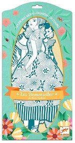 Djeco - Комплект хартиени кукли за оцветяване 32см Ребека и приятели DJ09545