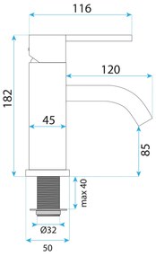 Смесител за мивка Rea Foster Nickel Brush Low