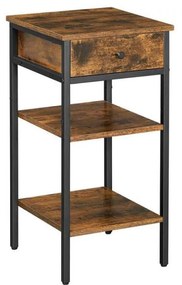 Нощно шкафче ARIN, кафяво/черно