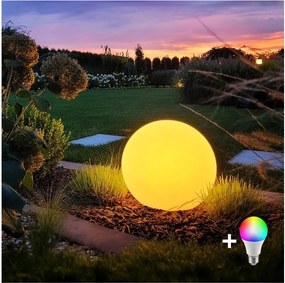 LED RGBW димируема външна лампа GLOBO 1xE27/12W/230V Ø 30 см IP44