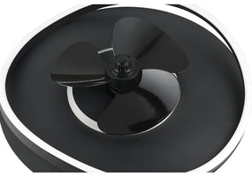 Матово черно LED осветително тяло за таван Sortland – Trio