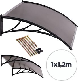 Поликарбонатен покрив над входната врата - дим Ширина: 100 см | Дължина: 150 см