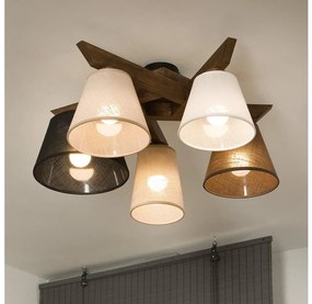 Brilagi - LED полилей ANTHONY 5xE14/40W/230V дъб орех
