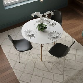 Кухненски стол Fiore Metal-черен (4) парчета