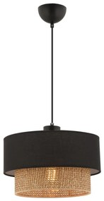 Висяща лампа на кабел ECHO 1xE27/60W/230V черна/кафява