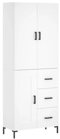 3196011 vidaXL Висок шкаф, бял, 69,5x34x180 см, инженерно дърво