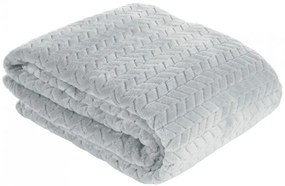 Едноцветно меко сиво одеяло с модерен релефен модел Ширина: 170 см | Дължина: 210 см