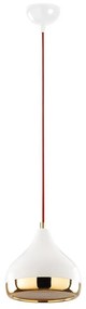 Пендел YILDO 1xE27/40W/230V бял/златист/червен