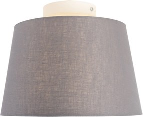 Модерна таванна лампа с тъмно сив абажур 25 см - Combi