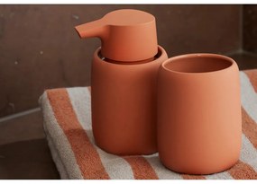 Оранжева/бежова хавлиена кърпа от органичен памук 70x140 cm Arto – Blomus