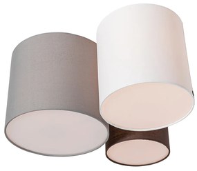 Таванна лампа бяла сива и кафява 3-светлина - Multidrum