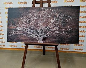 Картина на платно – Дърво на дървена основа