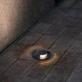 Модерно подово петно черно GU10 50mm 2-светлинен ефект IP65 - Cellar