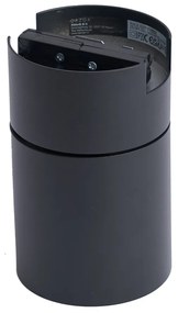 Модерен черен прожектор за 1-фазна релсова система GU10 70mm - Iconic Roto