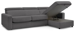 Тъмносив разтегателен ъглов диван (променлив) Monaco – Bobochic Paris