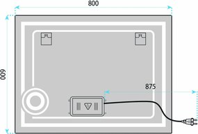 Огледало LED 80x60cm HAVEN
