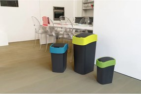 Зелено/черно пластмасово кошче за боклук за рециклиране 9 l Flip Bin – Curver