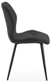 Черни трапезни столове в комплект от 4 броя Luna - Marckeric