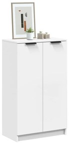 811439 vidaXL Шкаф за обувки, бял, 59x35x100,5 см, инженерно дърво
