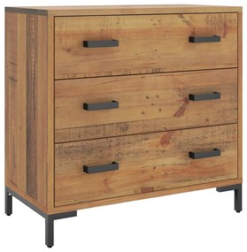 349925 vidaXL Скрин с чекмеджета, 75x35x70 см, борова дървесина масив