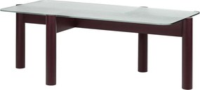 Бордо масичка за кафе със стъклен плот 55x105 cm Kob – noo.ma