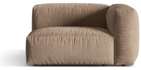 Светлокафяв кадифен модул за диван (десен ъгъл) Martina – Micadoni