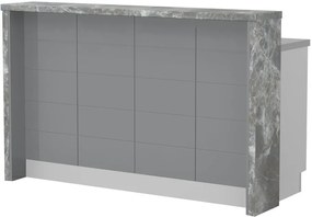 Островна кухненска пейка Hudson-Length: 160 cm.-Gray-Siena Marble