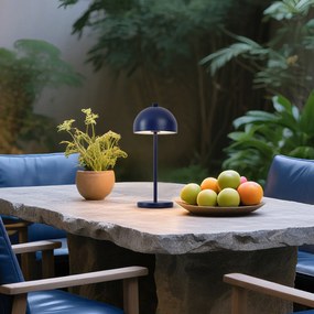 Настолна лампа синя с LED IP54 акумулаторна със станция за зареждане - Squirrel