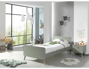 Маслиненозелено детско легло от борова дървесина , 90 x 200 cm Billy - Vipack