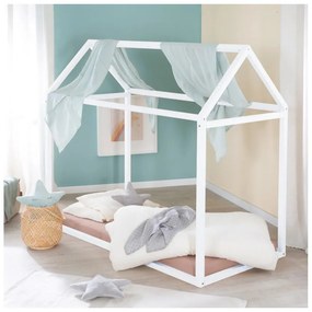 Бяло детско легло тип къща 70x140 cm Montessori – Roba